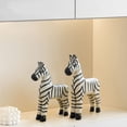 thumbnail image 6 of Hand-Carved Wooden Zebra Statue – Set of 2 Natural Wood Animal Figurines, Rustic Tabletop Decor for Living Room, Shelf, Office – Unique Home Accent, 6 of 9
