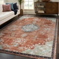 thumbnail image 4 of Beverly Rug Machine Washable Easy Cleaning Indoor Non-Slip Rugs Orange / Cream 8'x10', 4 of 9
