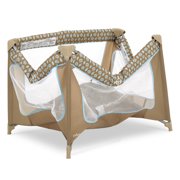 Dream on Me Zodiak Portable Playard with Carry Bag & Shoulder Strap, Coffee/Blue, Unisex