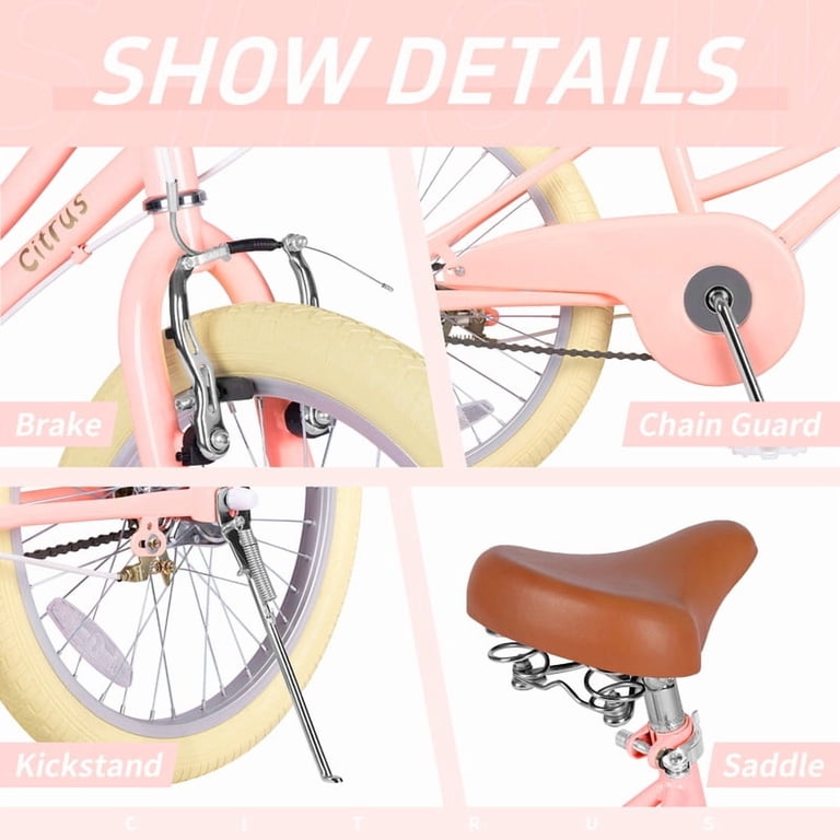 Vollsch 20 Inch Little Kids Bike for Age 7-15 Years Old Girls