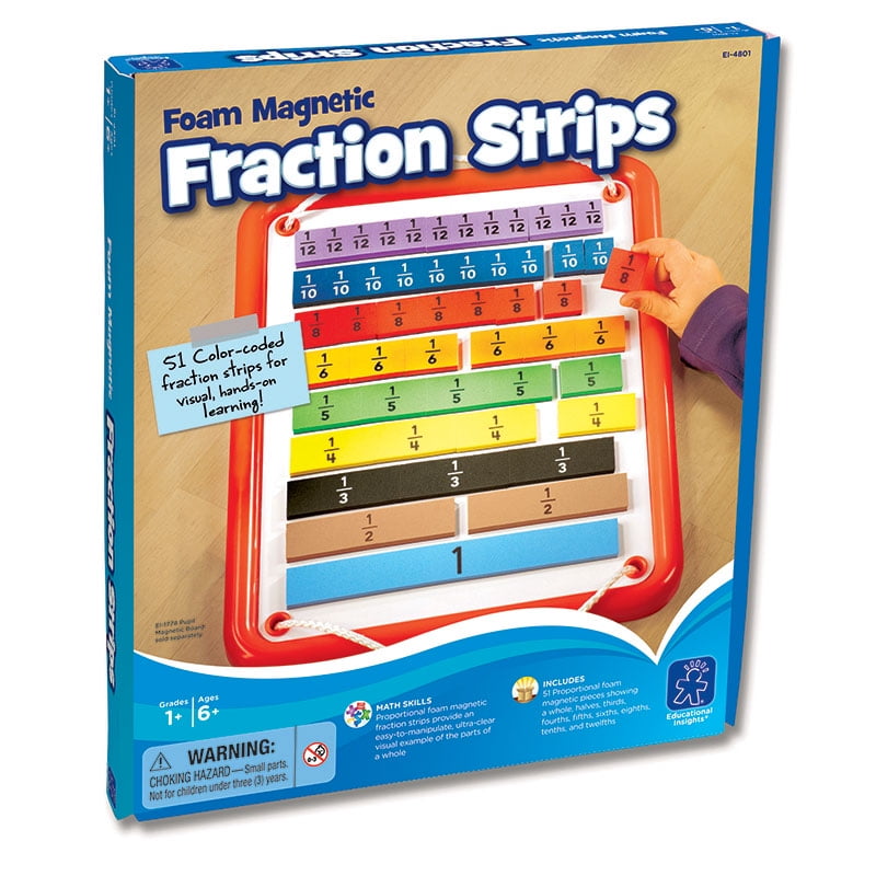 Foam Fraction Strips, 51 Pieces Bundle of 2 Sets
