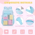 thumbnail image 5 of Sunyuer Candy-Colored Multi-Pocket Casual Backpack, Large Capacity & Lightweight 15.6 Inch Laptop Backpack for Women Men Travel Commuter College, 5 of 9