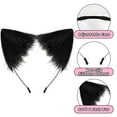 thumbnail image 3 of CuteStreet Furry Cat Ears Headband Handmade Faux Fur Cosplay Costume Party Hairband, 3 of 5
