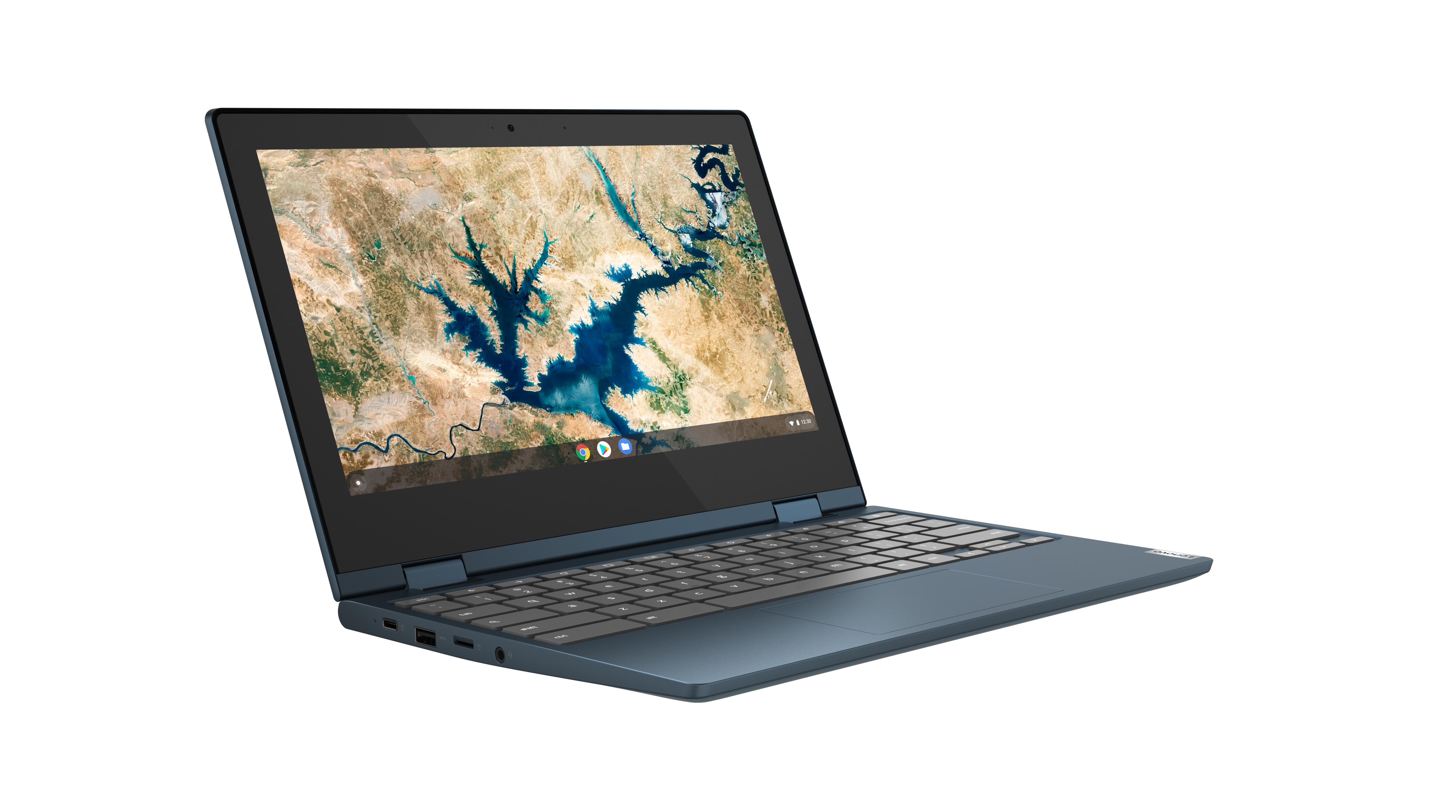 Lenovo Ideapad Flex 3 Chromebook - 11.6" Touchscreen 2-in-1 - Intel Celeron N4020 - 4GB - 32GB eMMC - Abyss Blue - Chrome OS - 82BB0009US - image 4 of 13