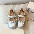 thumbnail image 6 of hengsof Sweet Bow Pearl Flat Shoes for Girls Soft Sole Comfortable Casual Dress Shoes Solid Color Stylish Versatile Flat Shoes, 6 of 7