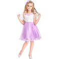 thumbnail image 2 of Robe Fille Cape Robe Violette Butterfly Mariage 6 Ans, 2 of 6