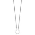 thumbnail image 3 of Auriga Fine Jewelry 925 Sterling Silver Rh-plated Circle w/Diamond-cut Beads Necklace for Women 18", 3 of 6
