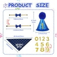 thumbnail image 2 of Dog Birthday Party Supplies Decorations, Dog Birthday Bandana, Hat with Birthday Numbers, Bow Tie, 2 of 5