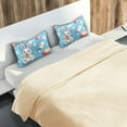 thumbnail image 5 of Yayeee Pillowcase Queen Size Set of 2 Satin Wrinkle Resistant Pillow Case, Easter Bunny Pattern, 5 of 8