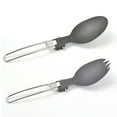 thumbnail image 2 of Ensemble d'Ustensiles de Camping Pliables en Aluminium Cuillère et Fourchette pour Camping Randonnée, 2 of 6