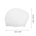 thumbnail image 4 of Unique Bargains 1 Pc Waterproof Solid Color Swim Cap for Women White, 4 of 6