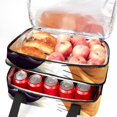 thumbnail image 5 of Corgi Double Layered Insulated Lunch Bag with Two Compartments for Cold and Hot Food Storage - Large Capacity Refrigerated Meal Bag for Hand Carry - 7.1x11.4x16.1 inches, 5 of 6