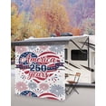 thumbnail image 5 of 4th of July RV Awning Sun Shade Screen 9'X7' 250th Anniversary Mesh Sunscreen Patriotic Star Fireworks Awning Shade Screen with Zipper UV Blocker Completed Kits for RV Motorhome Camper, 5 of 7
