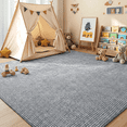 thumbnail image 3 of WANLISELL Area Rugs for Living Room, 6' x 9' Stain-Resistant Washable Rug, Soft Indoor Low-Pile Carpet for Kitchen, Playroom, Dining Room, Office, Gray & White, 3 of 9