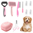 thumbnail image 2 of Cepillos De Baño Para Mascotas Perros Profesional 10 Pzs Kit  Malubero ROSA, 2 of 4