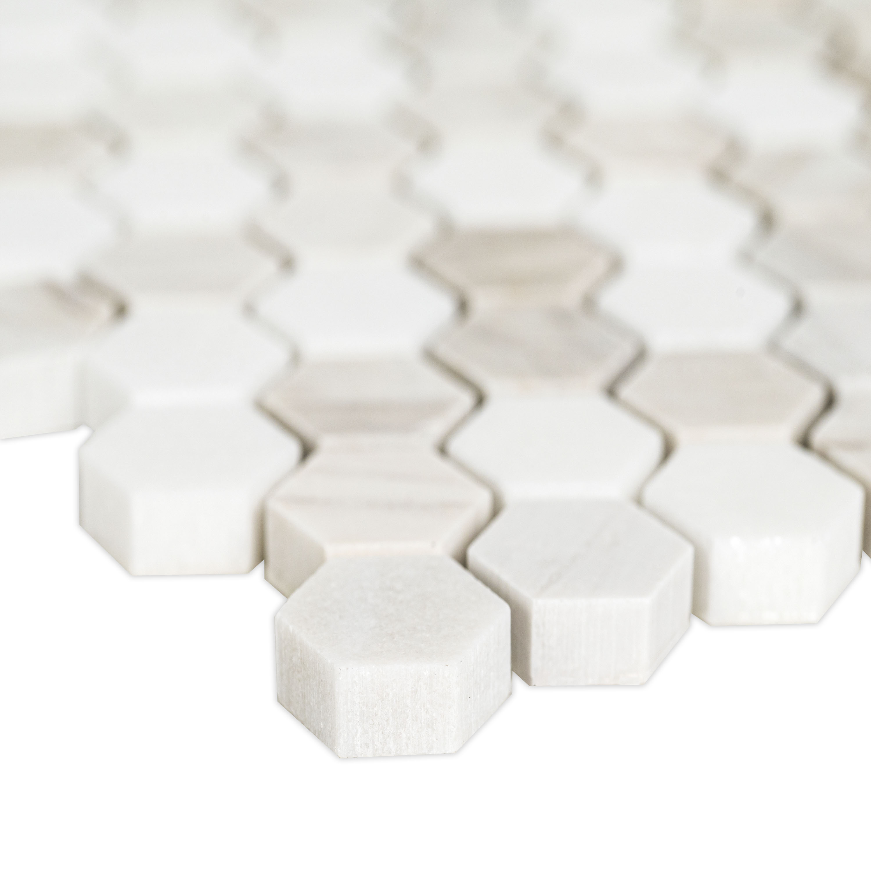 MSI Angora Tibi Sample Polished Marble Mosaic Floor And Wall Tile