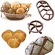 thumbnail image 2 of Juego de moldes para prensar masa de pan Cuchillo para pan Molde para rollos de repostería Cuchillo de repostería de plástico redondo ovalado, 2 of 5
