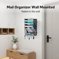 thumbnail image 4 of Organizador de archivos de pared JMHUD de 5 niveles con 5 ganchos de metal negro, 4 of 8