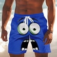 thumbnail image 2 of XIAONU Mens Funny Cartoon Print Shorts Loose Fit Above Knee Drawstring Swim Trunks Lightweight Trendy Beach Shorts, 2 of 4