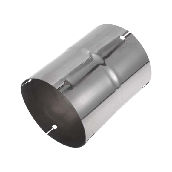 Straight Pipe Tube T304 Car Muffler Straight Pipe Tubing Piping 6" L Double Flat Head & Middle Groove Surface Polishing
