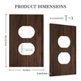 thumbnail image 5 of Kll Vintage Wood Wall Plate,Gloss Finish,Standard Size 1 - 5" X 3", Polycarbonate Thermoplastic,Electric Receptacle Plug Covers, 5 of 8