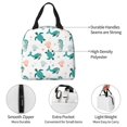 thumbnail image 3 of Rateoe Turtles And Seahorses Pattern Insulated Lunch Bag with Thick Aluminum Foil Lunch Tote Bag with Front Pocket for Men and Women, Ideal for Work, School, Picnics, and Travel, 3 of 5