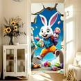 thumbnail image 4 of HongHeng Happy Easter Door Cover Decoration Easter Eggs Bunny Door Banner Happy Easter Day Party Background Accessory Spring Backdrop for Photography Home Decors Supplies, 4 of 8