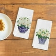 thumbnail image 3 of 2PCS Chinoiserie Kitchen Towels 16x24 Inches Blue and White Hydrangea Floral Dish Towels, Decorative Hand Towels for Bathroom and Kitchen, 3 of 5