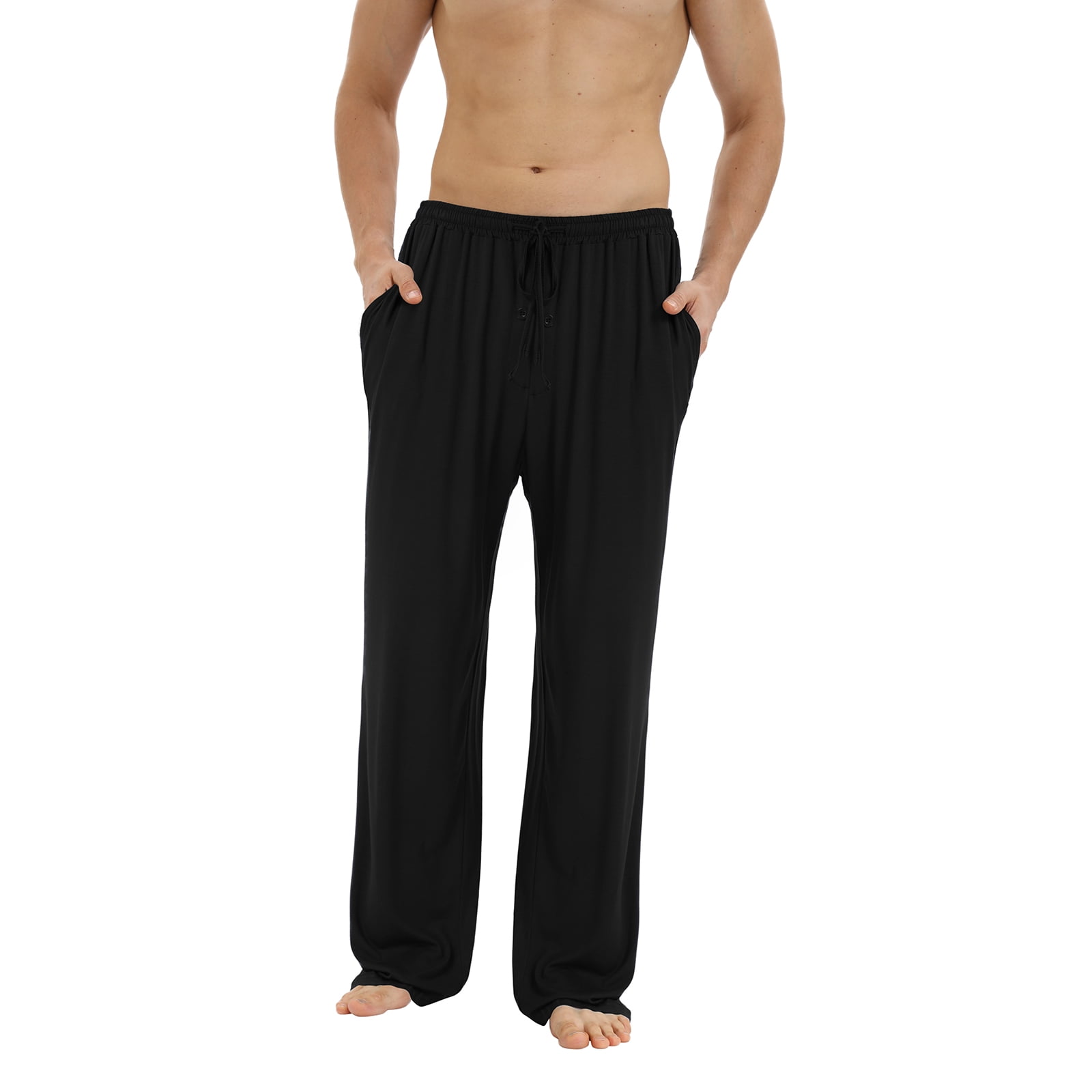 Mens Pajama Pants Wide Leg Sleep Pants Soft Comfy Long Pj Bottoms