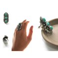 thumbnail image 3 of Anillo de dedo Sunnimix turquesa Tibetano vintage plata antiguo verde, 3 of 6