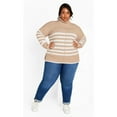thumbnail image 2 of Avenue Women's Plus Size Livvy Roll Neck Stripe Sweater, 2 of 2
