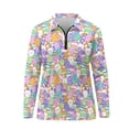 thumbnail image 3 of Garronmavis Golf Shirt for Women Long Sleeve Collar Tennis Shirts Lightweight 1/4 Zip Workout Shirts Easter Golf Shirt, Easter Bunny, Size XS, 3 of 7