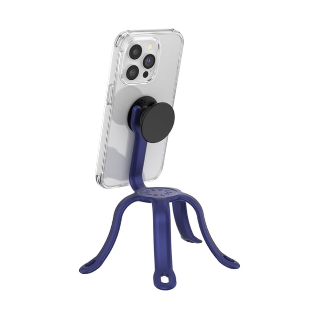Soporte y soporte para teléfono PopSockets flexibles, azul marino francés