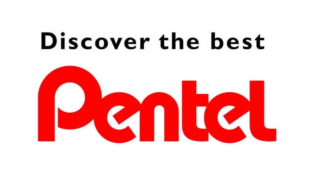 Pentel EnerGel Pearl Retractable Liquid Gel Pen, (0.7mm) Metal Tip, Medium Line, Red Accent, Red Ink, Pack of 12