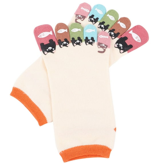 ADDHAT 1Pair Toes Socks for Women Daily Wear Breathable Non Slip