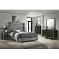 thumbnail image 2 of Lucia 5-piece Eastern King Bedroom Set Grey and Black, 2 of 20