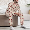 thumbnail image 7 of Wukai Ladybug With Mushroom Men's Long Sleeve Pajama Set,Long Sleeve Mens Sleepwear with Pockets & Front Fly-X-Large, 7 of 7