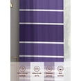thumbnail image 7 of Purple Ombre Stripe Semi Sheer Curtains 54 Inch Length 2 Panels Set, Farmhouse Striped Gradient Sheer Kitchen Curtain Privacy Voile Window Curtain for Living Room Bedroom Rod Pocket Drapes, 7 of 7