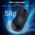 thumbnail image 3 of Ratón inalámbrico para juegos Redragon, ligero (58 g), 24&nbsp;000 DPI, triple modo 2,4 G/Bluetooth/USB-C, sensor PAW3311, batería de 75 h y 6 botones programables para PC/Mac (negro), 3 of 9