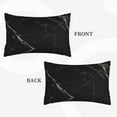 thumbnail image 4 of Haiem Pillowcase for Hair and Skin Queen - Black Marble Texture Abstract Printed Soft Pillowcase with Envelope Closure-20"x30", 4 of 9
