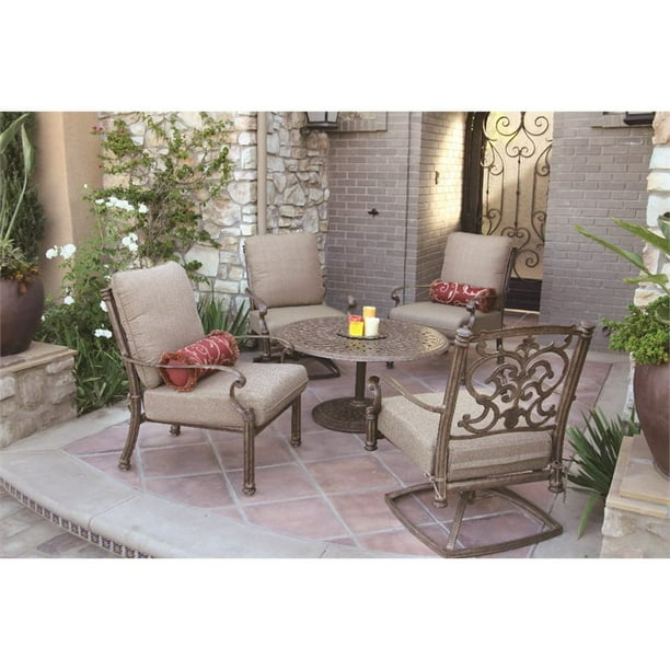 Darlee Santa Barbara 5 Piece Patio Club Set With Cushion Com Darlee Santa Barbara 5 Piece Patio Club, Santa Barbara Wicker Outdoor Furniture