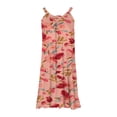thumbnail image 4 of Pop Seller Women's Summer Sexy Suspender Dress Sleeveless Printed Dress Mini Sling Dress Red M, 4 of 5