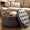Black, variant on Easthome Multi-Function Round Storage Ottoman with Lockable Casters, Detachable Wood Tray Top, Button Tufted Foot Stool for Living Room Bedroom Study, Khaki