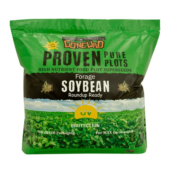 Whitetail Products Gone Wild, Forage Soybean Food Plot Seeds, Round-Up Ready, 10lb Bag, G1653