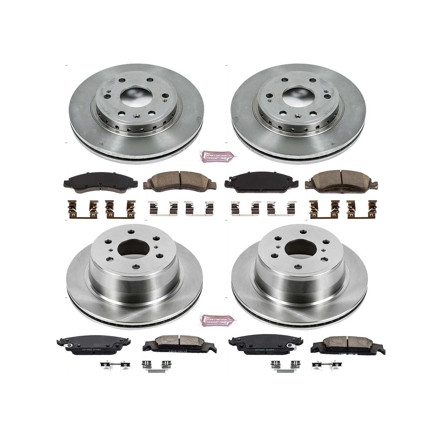 PowerStop Front and Rear Stock Replacement Brake Pad and Rotor Kit Fits: CHEVROLET Select Models KOE7225