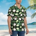 thumbnail image 5 of Avocado Hawaiian Shirts For Men, Summer Short-Sleeve Relaxed-Fit Button-Down Shirts Small, 5 of 9