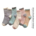 thumbnail image 6 of LShunze Womens Fuzzy Socks Cozy Fluffy Winter Warm Slipper Socks Microfiber Soft Home Sleeping Socks 5 Pairs, 6 of 8
