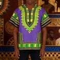 thumbnail image 2 of CONZONE Men's African T-Shirts Short Sleeve T Shirts for Men Casual Crew Neck Traditional Graphic Lightweight Tees Soft Cozy Athletic Tops, 2 of 7