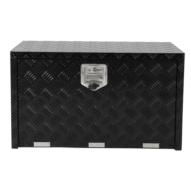 GloryStar Aluminum Diamond Plate Truck Bed Tool Box, Heavy Duty Lockable Storage Chest with Keys for RV Trailer Use