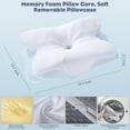 thumbnail image 6 of Cervical Neck Pillow - Memory Foam Pillow for Neck Support and Pain Relief, Ergonomic Contour Pillow for Side Back and Stomach Sleepers, Soft and Cooling Ice Silk Washable Pillowcase, 6 of 7